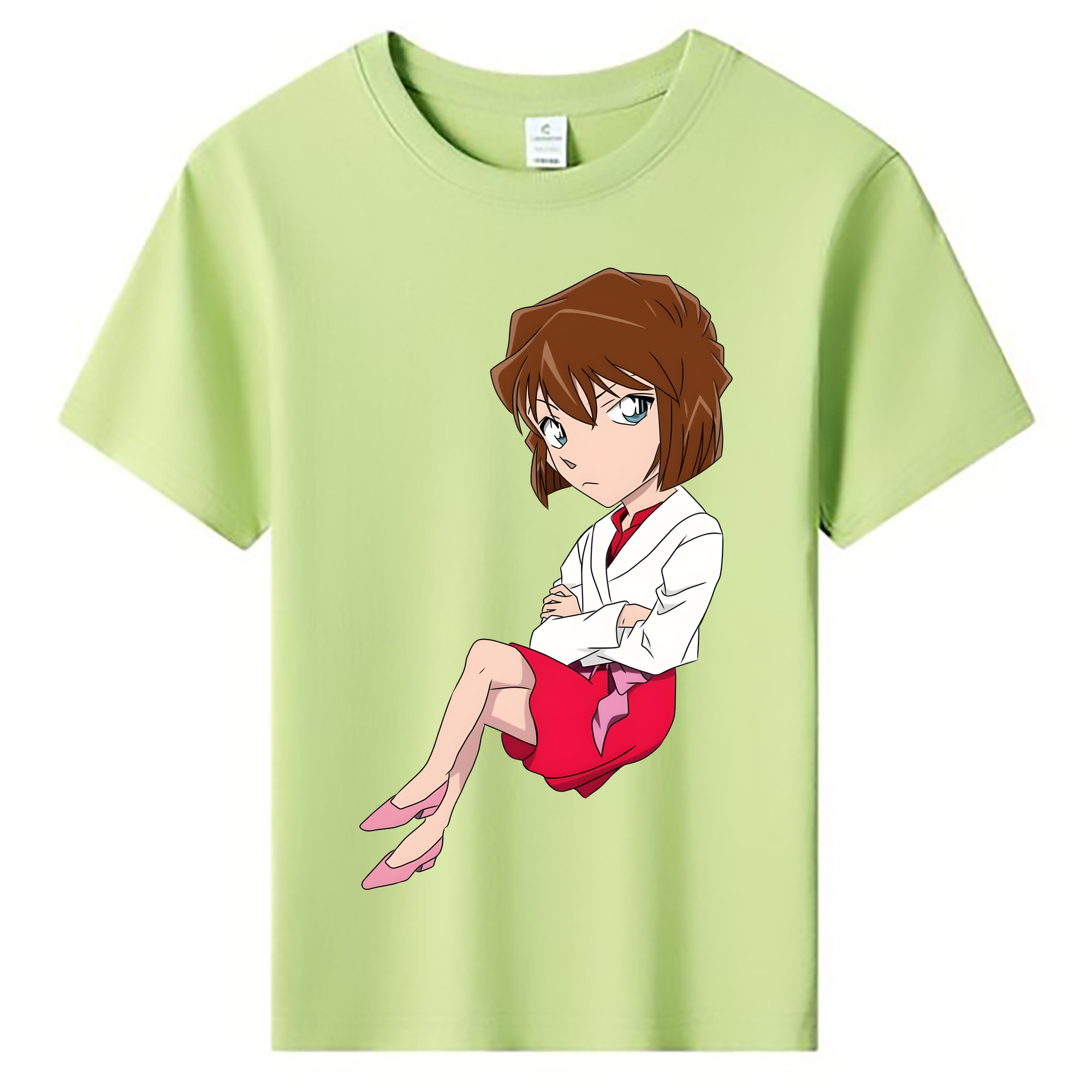 （画像用） 名探偵コナン 灰原 哀 はいばら あい Detective Conan Anita Hailey、Vi Graythorn Haibara Ai 綿100％キッズTシャツ（フロントプリント）